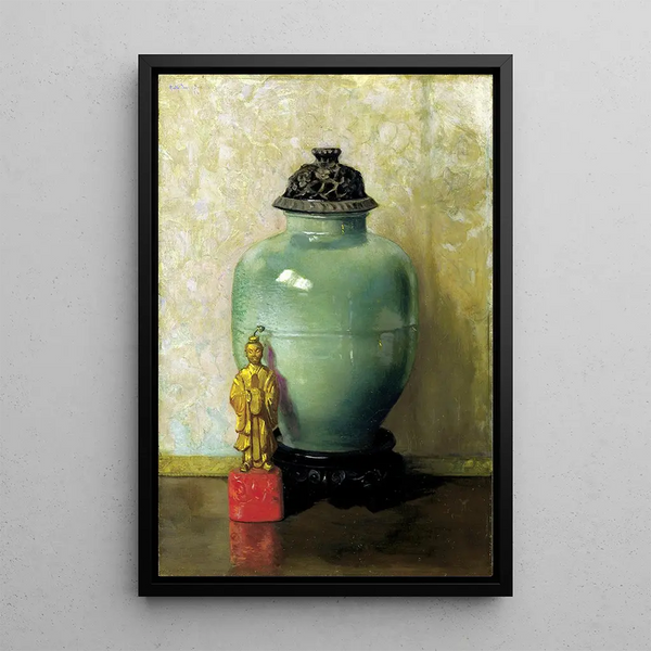 Pot Chinees groen - Ruth Payne Burgess — ingelijst kunstwerk aan de muur