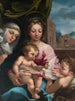 Maagd met Kind met de jonge Sint-Jan de Doper en heilige Catharina van Siena - Rutilio Manetti — weergave van het kunstwerk
