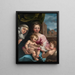 Maagd met Kind met de jonge Sint-Jan de Doper en heilige Catharina van Siena - Rutilio Manetti — ingelijst kunstwerk aan de muur