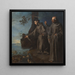 Sint-Antonius predikt aan de vissen - Francisco Herrera de Oudere — ingelijst kunstwerk aan de muur