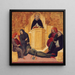 Saint Thomas Aquinas confounding Averroes - Giovanni di Paolo — framed artwork on a wall