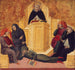 Saint Thomas Aquinas confounding Averroes - Giovanni di Paolo — artwork view