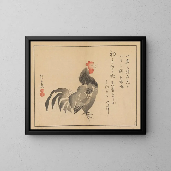 Sakai Hoitsu, flower and bird painting - Sakai Hōitsu — framed artwork on a wall