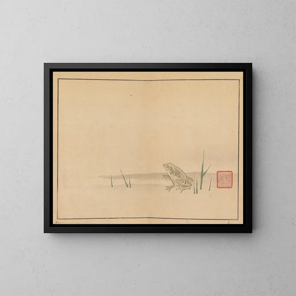 Sakai Hoitsu, flower and bird painting 06 - Sakai Hōitsu — framed artwork on a wall
