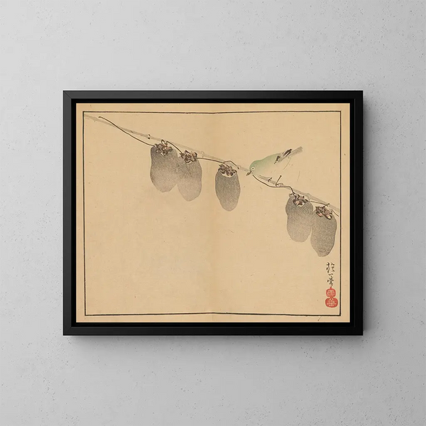 Sakai Hoitsu, flower and bird painting, Pl. 13 - Sakai Hōitsu — framed artwork on a wall