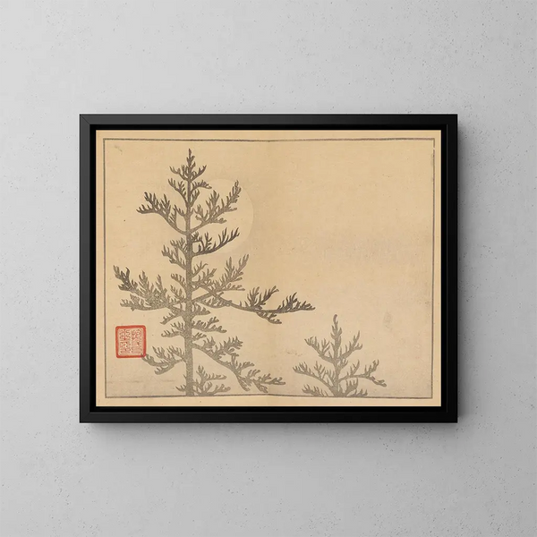 Sakai Hoitsu, painting 16 - Sakai Hōitsu — framed artwork on a wall