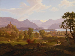 Salomon Brunner - View Of Meggen With The Ruin Of NeuHabsburg.webp