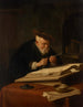 An erudite sharpening his quill - Salomon Koninck — artwork view