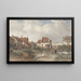 Huizen aan de rand van een dorp in de duinen - Salomon Leonardus Verveer — ingelijst kunstwerk aan de muur