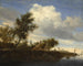 Ferry près de Gorinchem - Salomon van Ruysdael — weergave van het kunstwerk