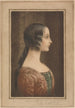 Portrait de profil d'une jeune fille de la Renaissance - Samuel Arlent Edwards — weergave van het kunstwerk