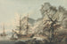 Koopvaardijschip op zee - Samuel Atkins — weergave van het kunstwerk