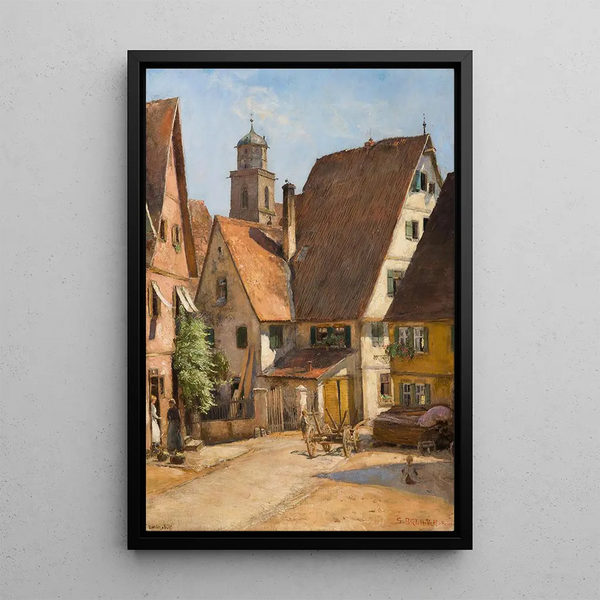 Dinkelsbühl - Samuel Brunner — ingelijst kunstwerk aan de muur