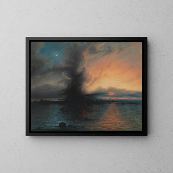 Le Rocher du Salut - Samuel Colman — framed artwork on a wall