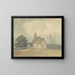 Kerk met houten torenspits - Samuel Davis — ingelijst kunstwerk aan de muur