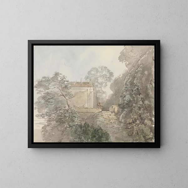 Tempel van Maha Deo in Puttugotta - Samuel Davis — ingelijst kunstwerk aan de muur