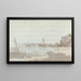 Stad van het Westen bij een rivier - Samuel Davis — ingelijst kunstwerk aan de muur