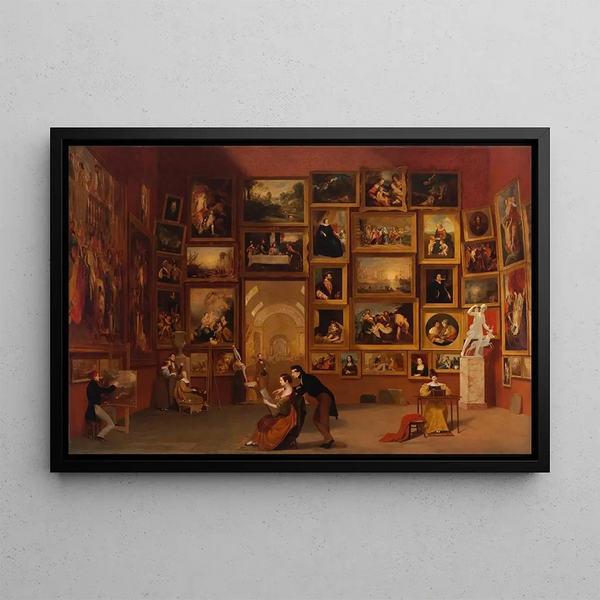 Louvre Gallery - Samuel Finley Breese Morse — framed artwork on a wall