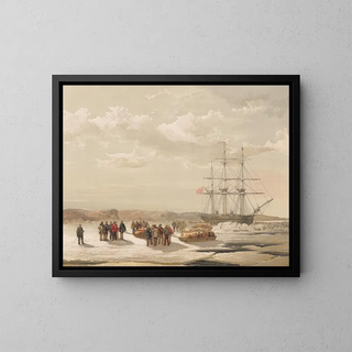 Samuel Gurney Cresswell - SledgeParty leaving HMS Investigator in Mercy Bay under command of Lieutenant Gurney Cresswell April 15 1853.webp