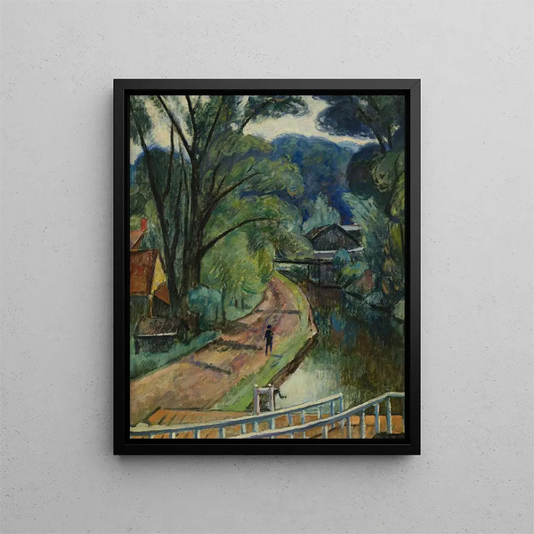 an urban park in Paris, France - Samuel Halpert — framed artwork on a wall