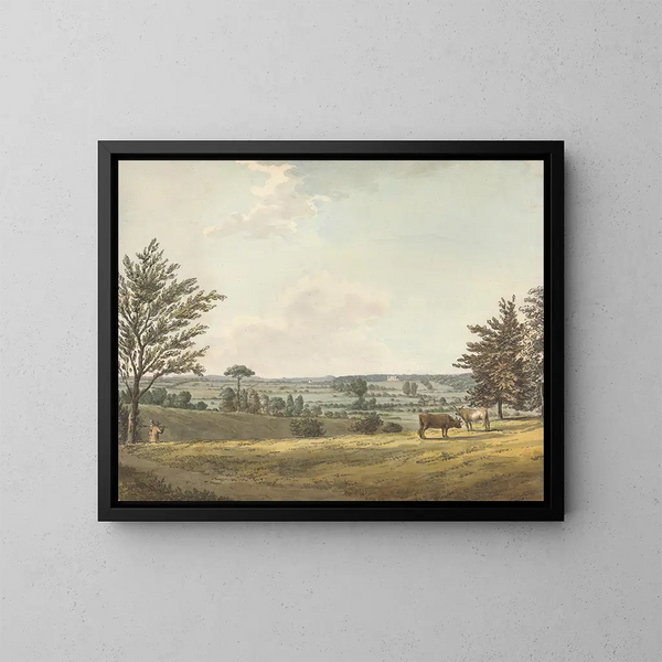 Maison Englefield, Berkshire - Samuel Hieronymus Grimm — framed artwork on a wall