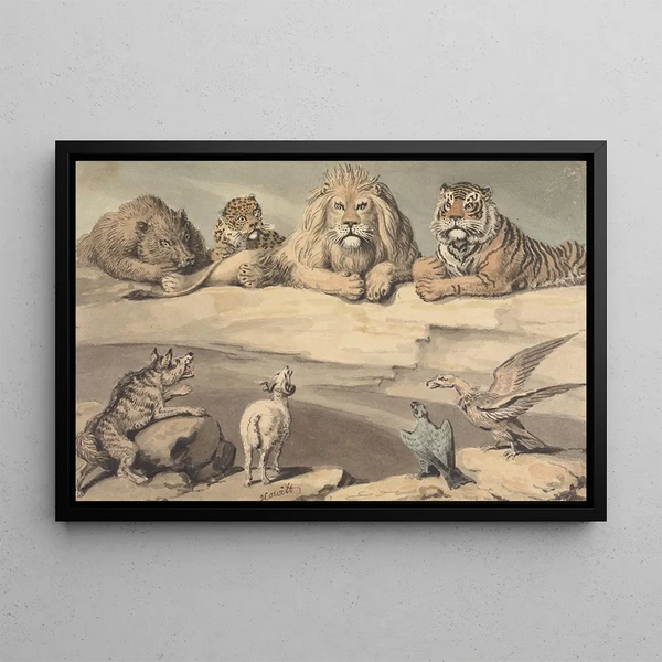 Samuel Howitt - A Boar a Leopard a Lion a Tiger a Wolf a Ram and Two Eagles.webp