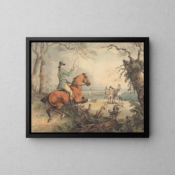 Hunting game - Samuel Howitt — framed artwork on a wall