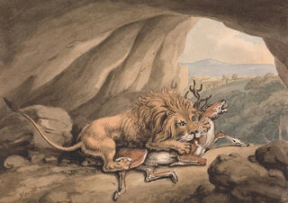 Samuel Howitt - Lion Attacking a Stag.webp