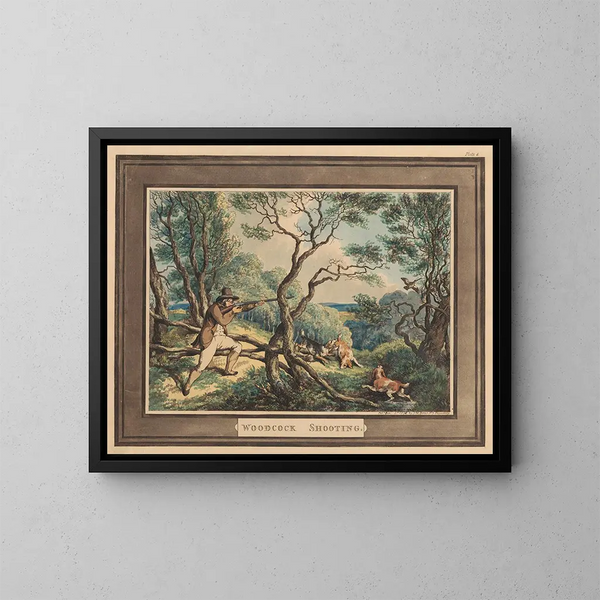 Jacht op de patrijs - Samuel Howitt — ingelijst kunstwerk aan de muur