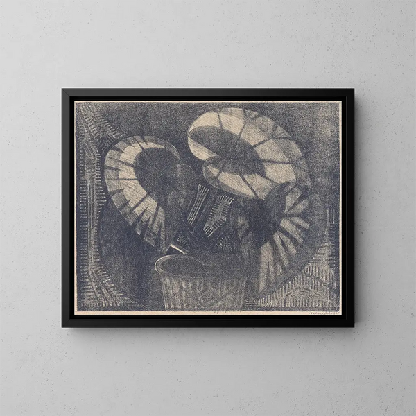 Begonia with Maple Leaf - Samuel Jessurun de Mesquita — framed artwork on a wall