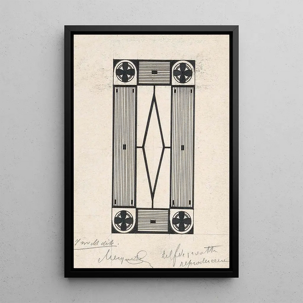 Ornament with flower - Samuel Jessurun de Mesquita — framed artwork on a wall