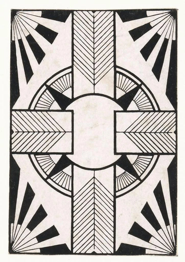 Ornament with circle and cross - Samuel Jessurun de Mesquita — framed artwork on a wall