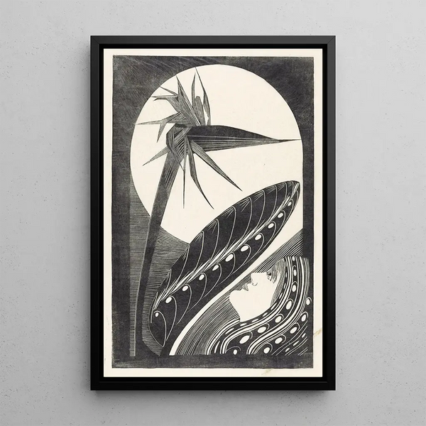 Strelitzia fanée - Samuel Jessurun de Mesquita — framed artwork on a wall