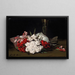 Bloemenboeket in rood en wit met een glas champagne - Samuel John Peploe — ingelijst kunstwerk aan de muur
