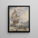 van zeilboten en kleine schepen in een ruwe zee voor de kusten - Samuel Owen — ingelijst kunstwerk aan de muur