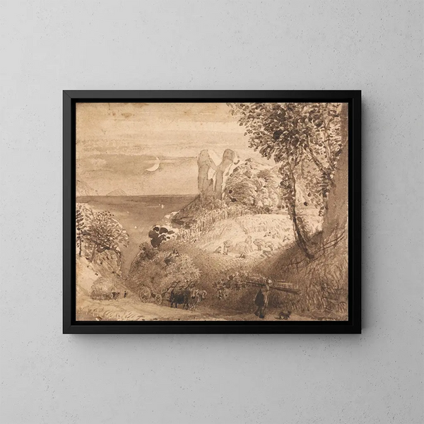 A pastoral scene - Samuel Palmer — framed artwork on a wall