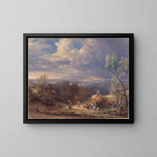 Harvest - Samuel Palmer — framed artwork on a wall