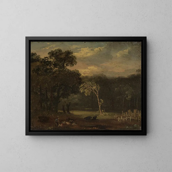 Sketch after nature in Sion Park - Samuel Palmer — framed artwork on a wall
