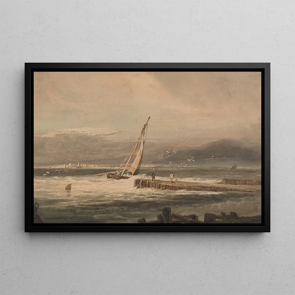 Een sterke bries - Samuel Prout — ingelijst kunstwerk aan de muur