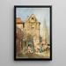 Markt in Brugge - Samuel Prout — ingelijst kunstwerk aan de muur