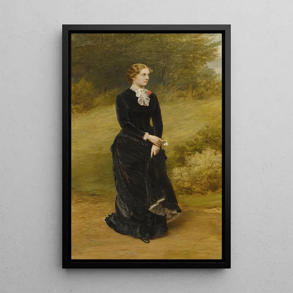 Dame en noir - Samuel Sidley — ingelijst kunstwerk aan de muur