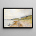 op het strand van Dunrobin - Samuel William Oscroft — ingelijst kunstwerk aan de muur