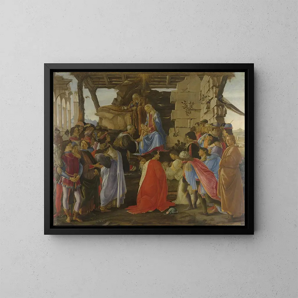 Drie Koningen - Sandro Botticelli — ingelijst kunstwerk aan de muur