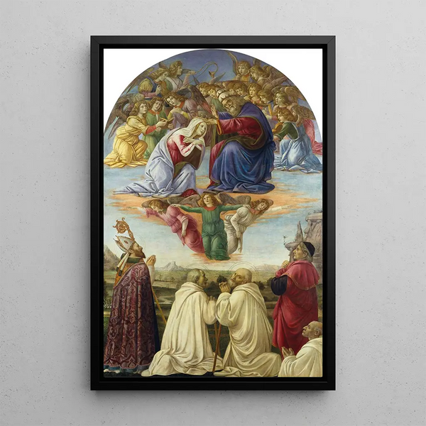 Het kroning van de Maagd - Sandro Botticelli — ingelijst kunstwerk aan de muur