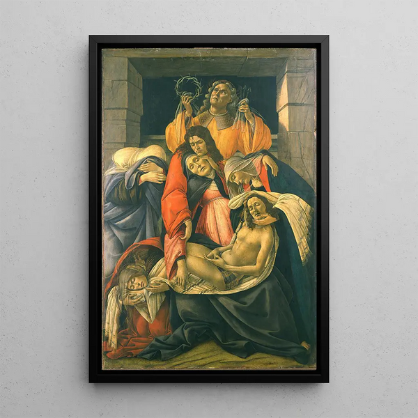 La Lamentation sur le Christ mort - Sandro Botticelli — ingelijst kunstwerk aan de muur