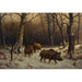 Reproduction of the painting Wild boars in the snow - Rosa Bonheur