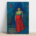 Reproductie van het schilderij Onbekend schilderij (Vrouw in gele en rode jurk - Karl Wiener)