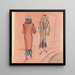 Onbekend twee vrouwen II - Karl Wiener — ingelijst kunstwerk aan de muur