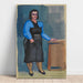 Reproductie van het schilderij Onbekend schilderij (vrouw in blauwe blouse en zwarte jurk) - Karl Wiener