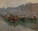 Boten op de Seine - Santiago Rusiñol — weergave van het kunstwerk